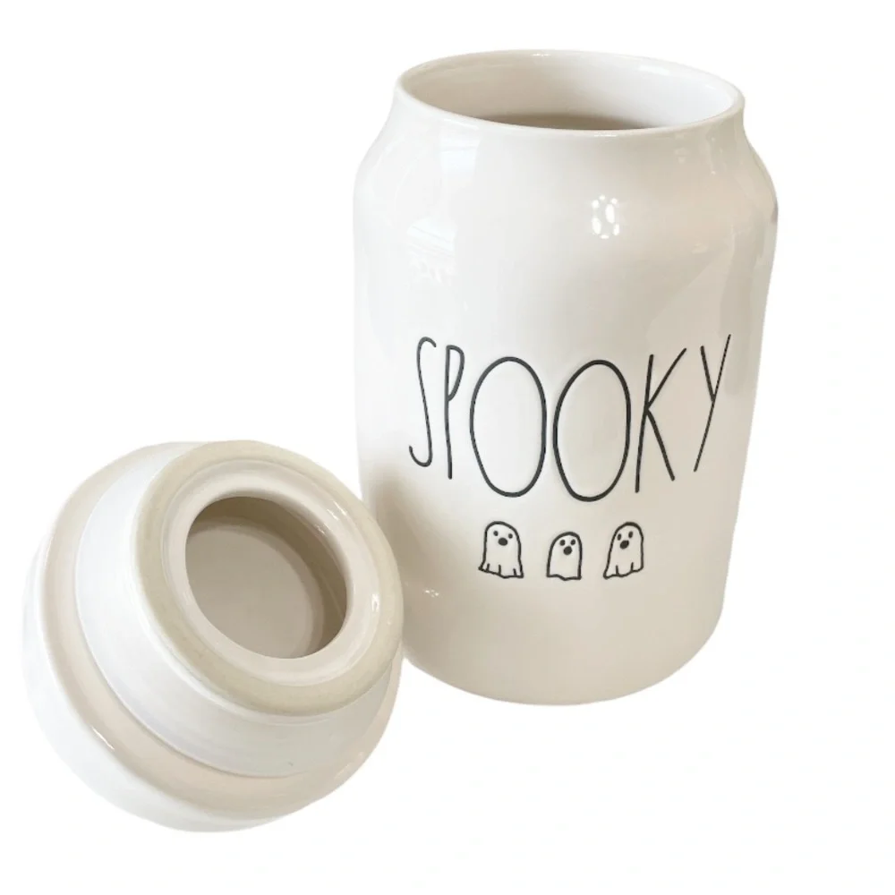 NEW Rae Dunn SPOOKY 👻👻👻 Canister Set/2
